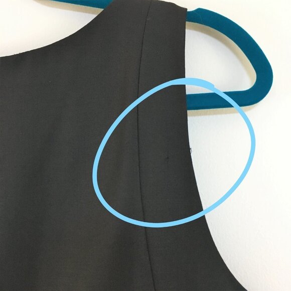 nwt sz 10 Elegant J.CREW Ruffle Sheath Dress Super 120s Wool black - Picture 10 of 11